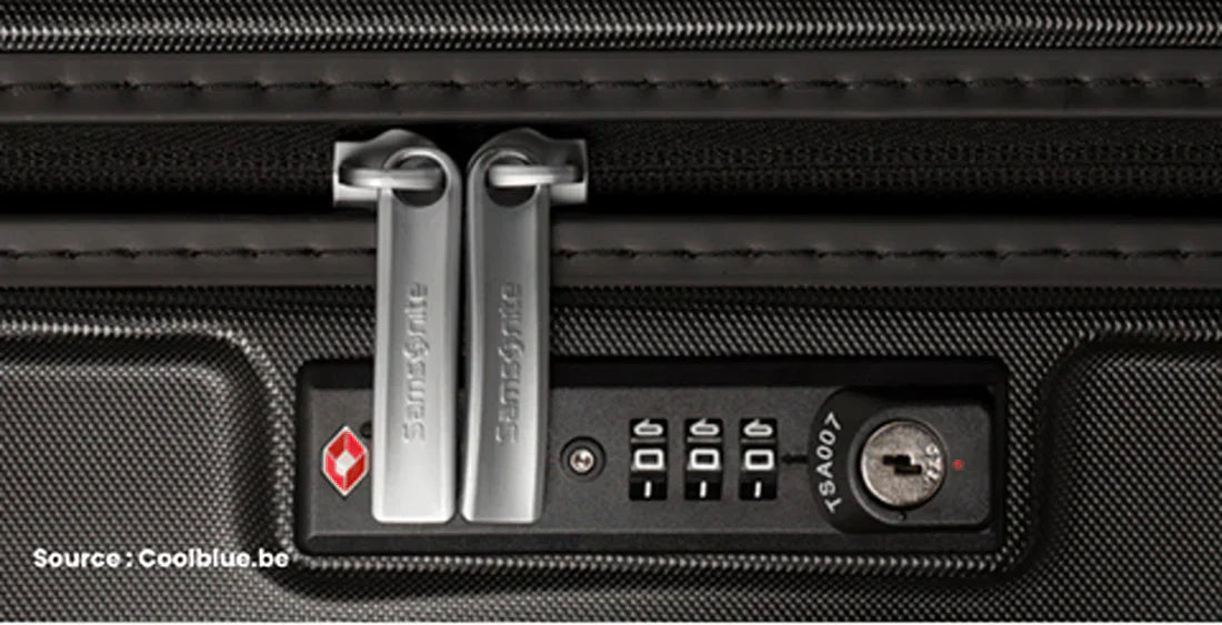 Schloss eines Samsonite-Koffers