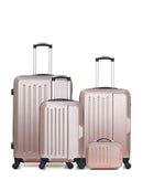 HERO – 4er-Pack – Großer Koffer, mittelgroßer Koffer, Handgepäck und Kosmetikkoffer VESUVIO