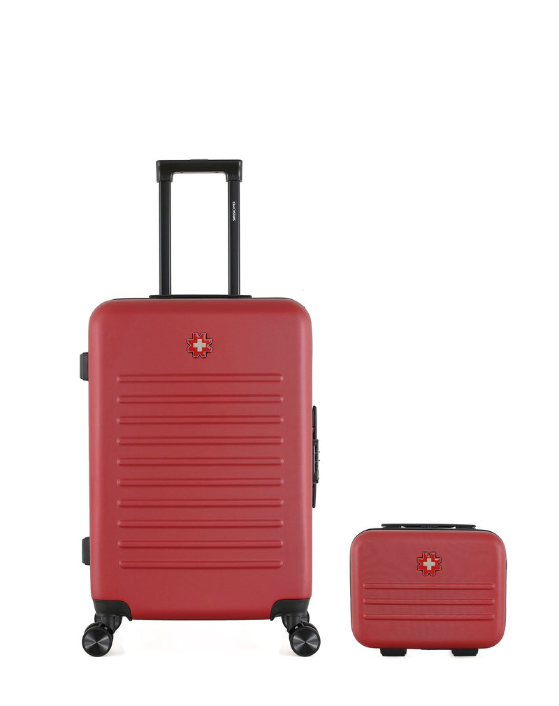 SWISS KOPPER – 2er-Pack – Mittelgroßer Koffer und Kosmetikkoffer WIL