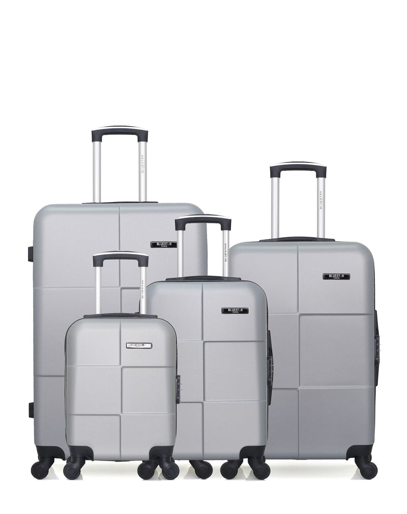 BLUESTAR – 4er-Pack – Großer Koffer, mittelgroßer Koffer, Handgepäck und Handgepäck XXS MIAMI