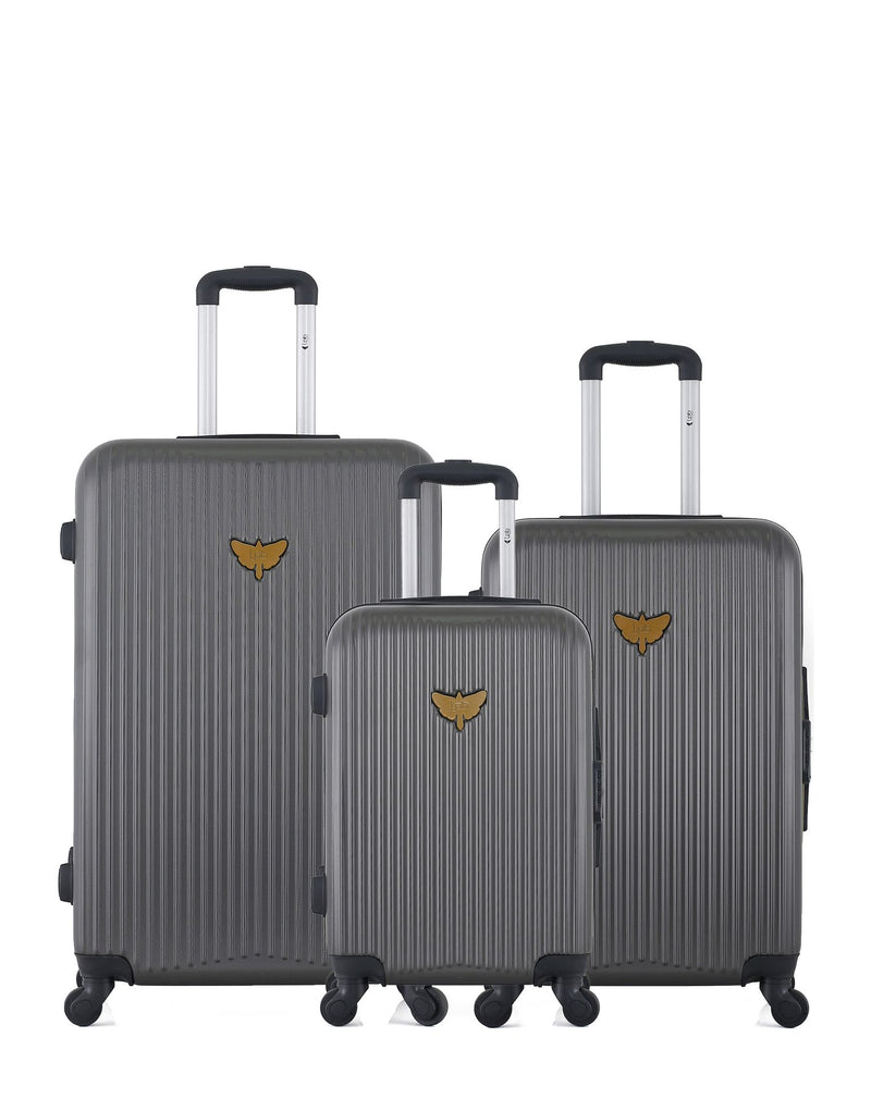LPB LUGGAGE – 3er-Pack – Großer Koffer, mittelgroßer Koffer und Handgepäck AGATA