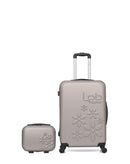 LPB LUGGAGE - 2er-Pack – Mittelgroßer Koffer und Kosmetikkoffer ELEONOR