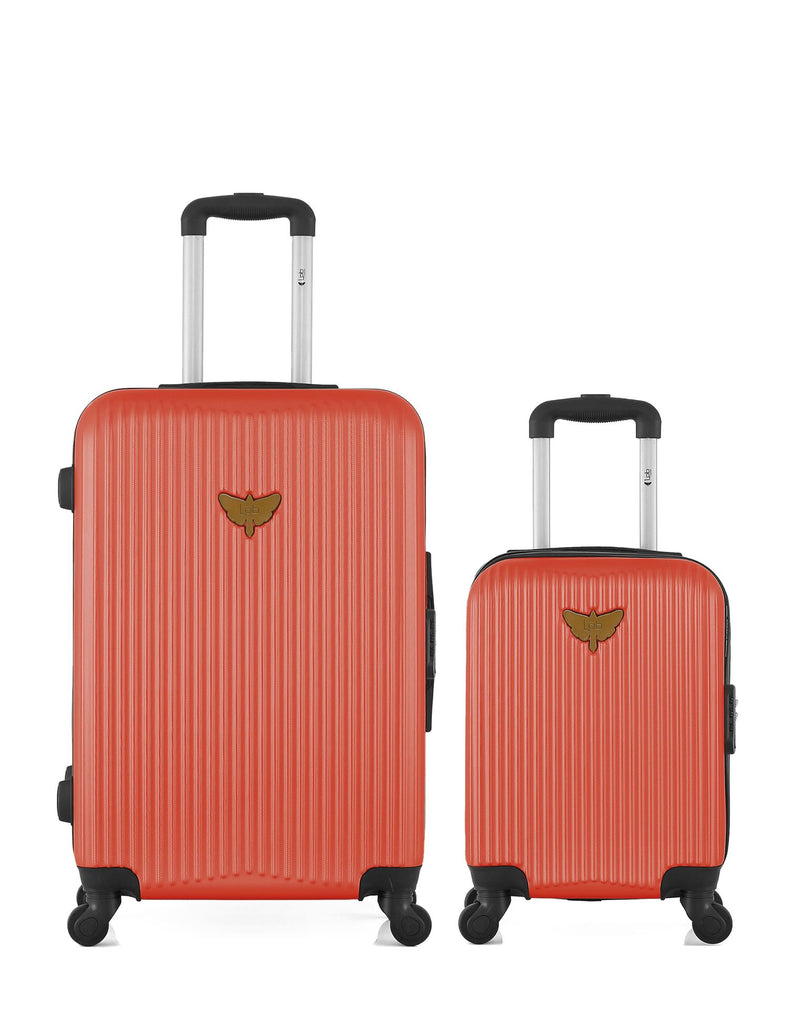 LPB LUGGAGE – 2er-Pack – Mittelgroßer Koffer und Handgepäck XXS AGATA