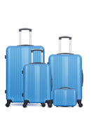 HERO - 4er-Pack - Großer Koffer, mittelgroßer Koffer, Handgepäck und Kosmetikkoffer LIPARI