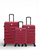 3er-Pack Hartschalenkoffer: Großer Koffer, mittelgroßer Koffer und Handgepäck REDWOOD