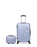 LPB LUGGAGE - 2er-Pack – Mittelgroßer Koffer und Kosmetikkoffer ELEONOR