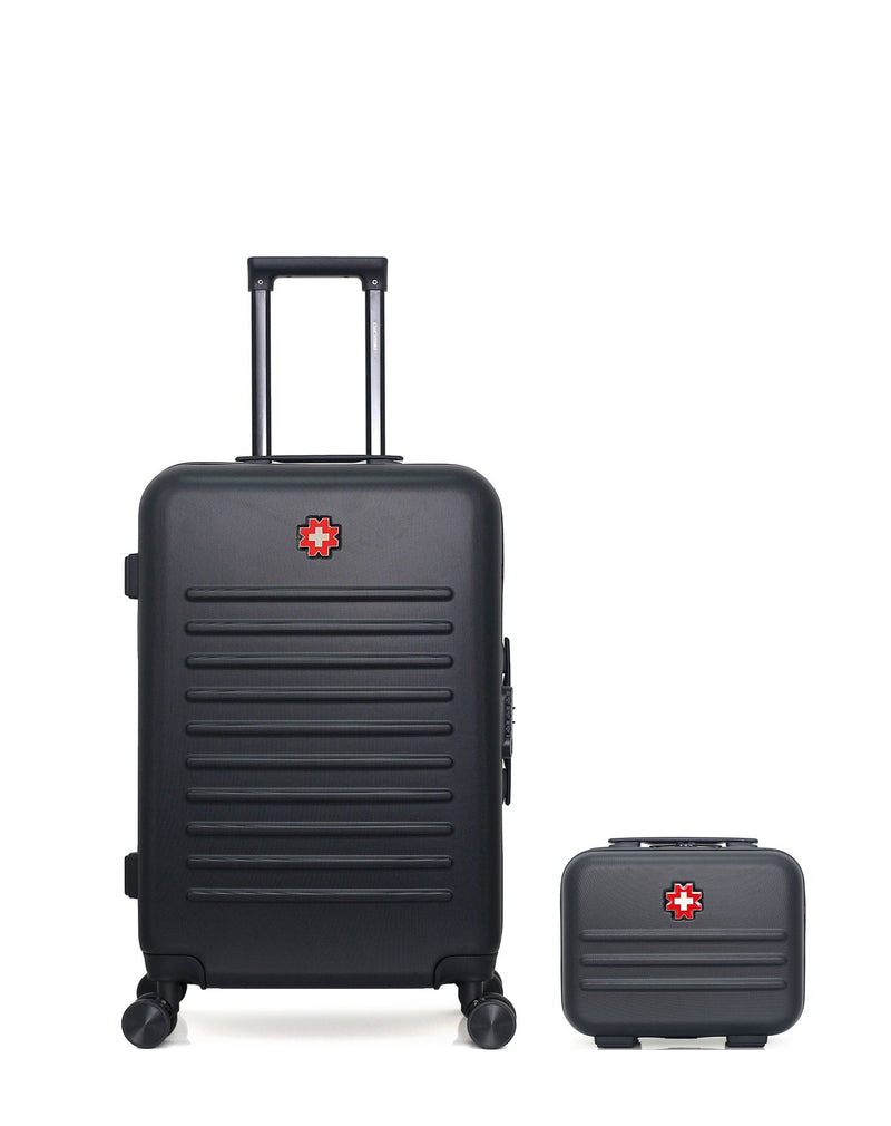 SWISS KOPPER – 2er-Pack – Mittelgroßer Koffer und Kosmetikkoffer WIL