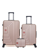 SWISS KOPPER – 3er-Pack – Großer Koffer, mittelgroßer Koffer und Kosmetikkoffer RUTI