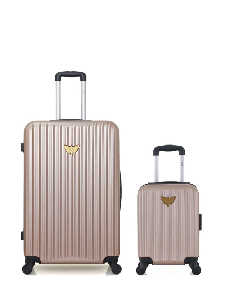 LPB LUGGAGE – 2er-Pack – Großer Koffer und Handgepäck XXS AGATA