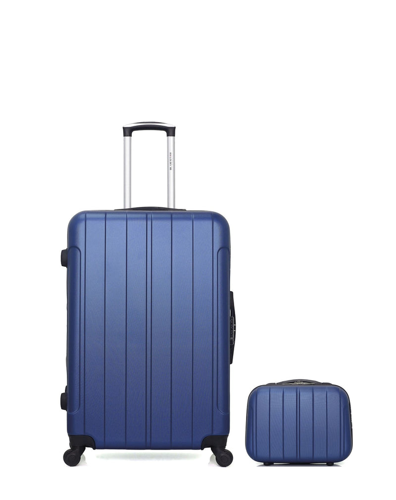 BLUESTAR – 2er-Pack – Großer Koffer und Kosmetikkoffer NAPOLI