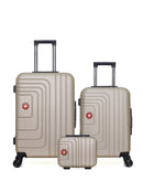 SWISS KOPPER – 3er-Pack – Mittelgroßer Koffer, Handgepäck und Kosmetikkoffer RUTI