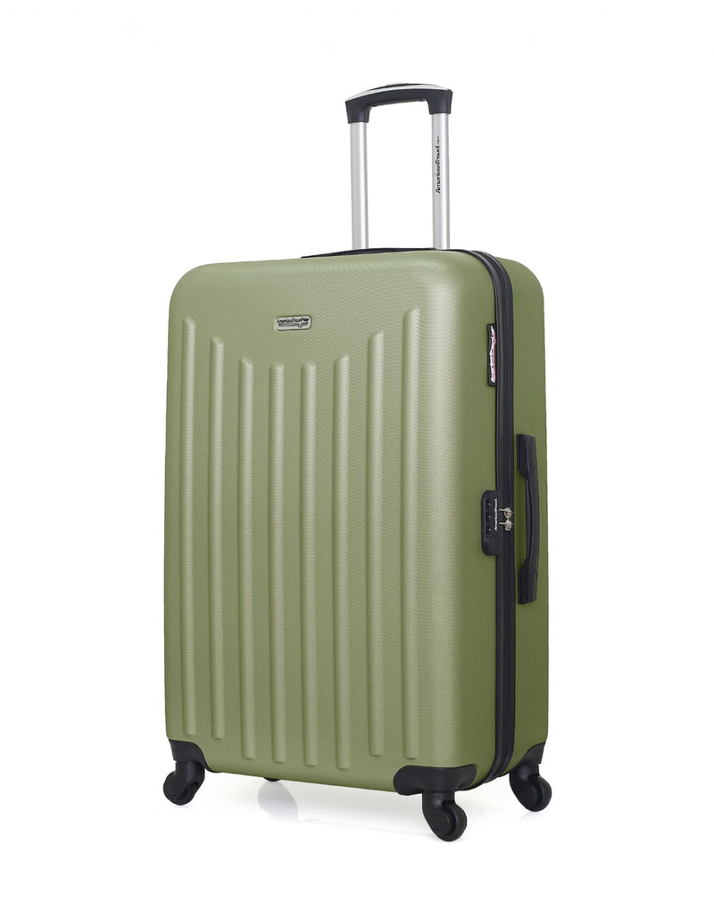 AMERICAN TRAVEL – 4er-Pack – Großer Koffer, mittelgroßer Koffer, Handgepäck und Handgepäck XXS BROOKLYN