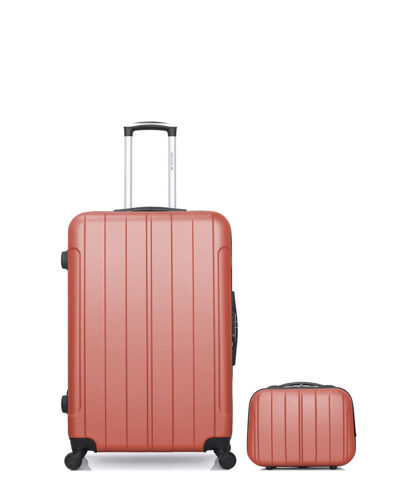 BLUESTAR – 2er-Pack – Großer Koffer und Kosmetikkoffer NAPOLI