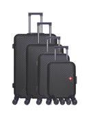 SPIEZ-M - 4-teiliges Hartschalen-Kofferset - Großes Format, Mittleres Format, Handgepäck S und Handgepäck XXS - SWISS KOPPER