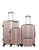 HERO - 4er-Pack - Großer Koffer, mittelgroßer Koffer, Handgepäck und Kosmetikkoffer LIPARI