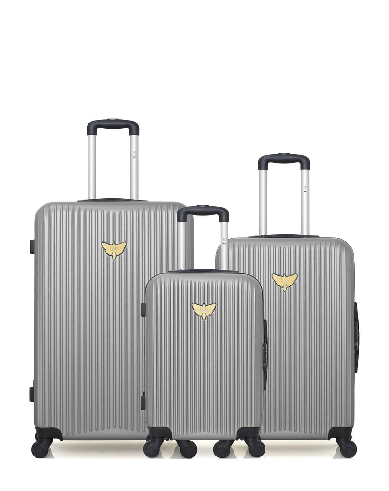LPB LUGGAGE – 3er-Pack – Großer Koffer, mittelgroßer Koffer und Handgepäck AGATA