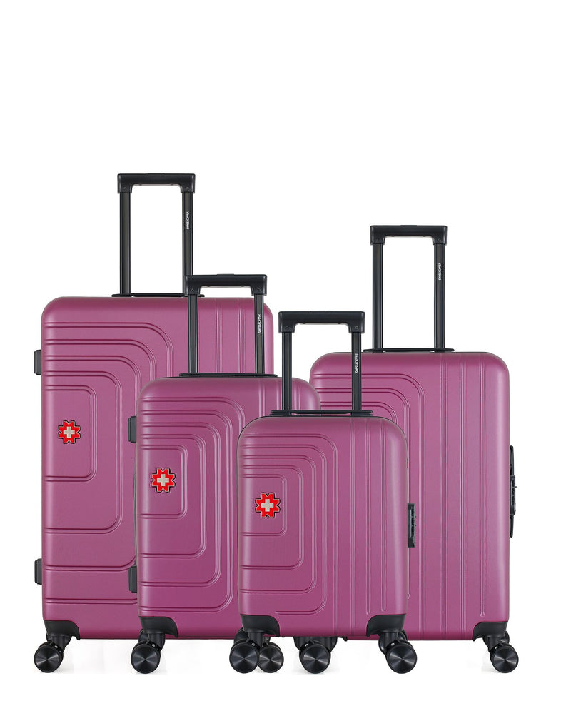 SWISS KOPPER – 4er-Pack: Großer Koffer, mittelgroßer Koffer, Handgepäck und Handgepäck XXS RUTI