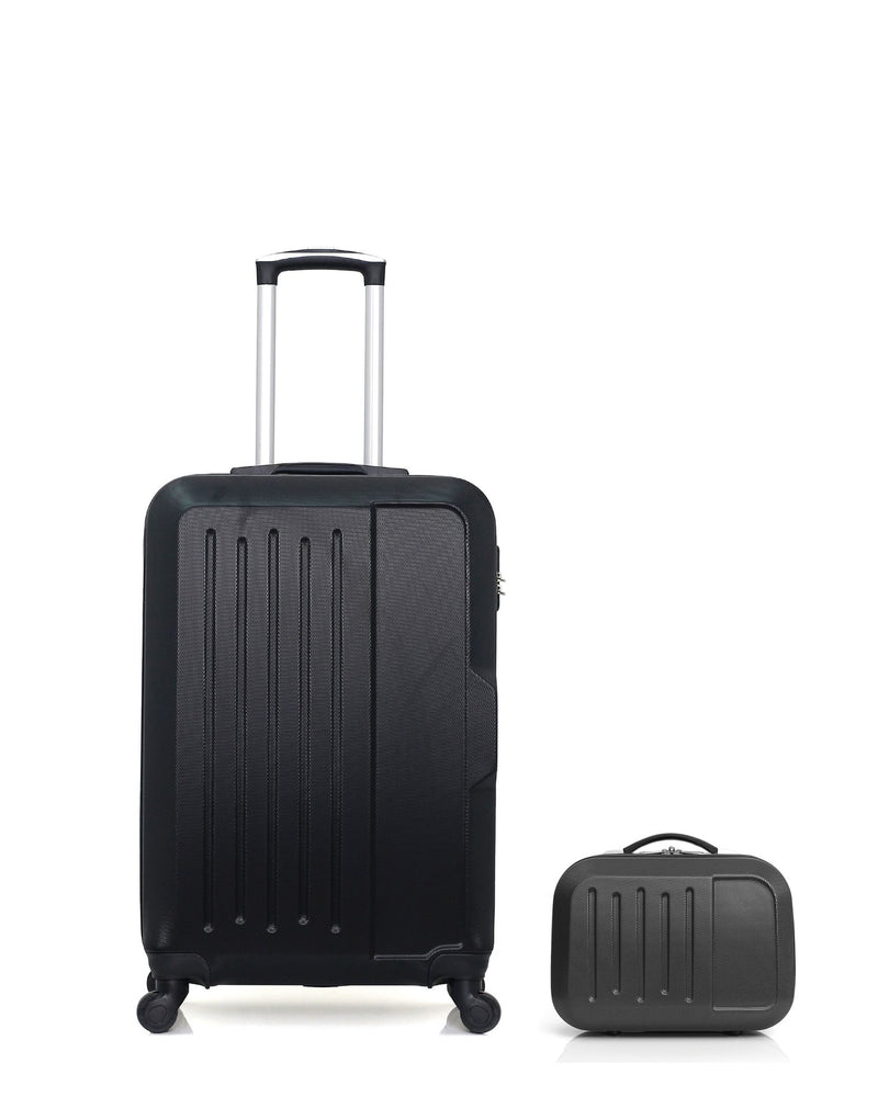 HERO – 2er-Pack – Mittelgroßer Koffer und Kosmetikkoffer VESUVIO