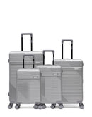 4er-Pack Hartschalenkoffer: Großer Koffer, mittelgroßer Koffer, Handgepäck und Handgepäck XS WOHLEN