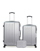 HERO – 3er-Pack – Großer Koffer, mittelgroßer Koffer und Kosmetikkoffer VESUVIO