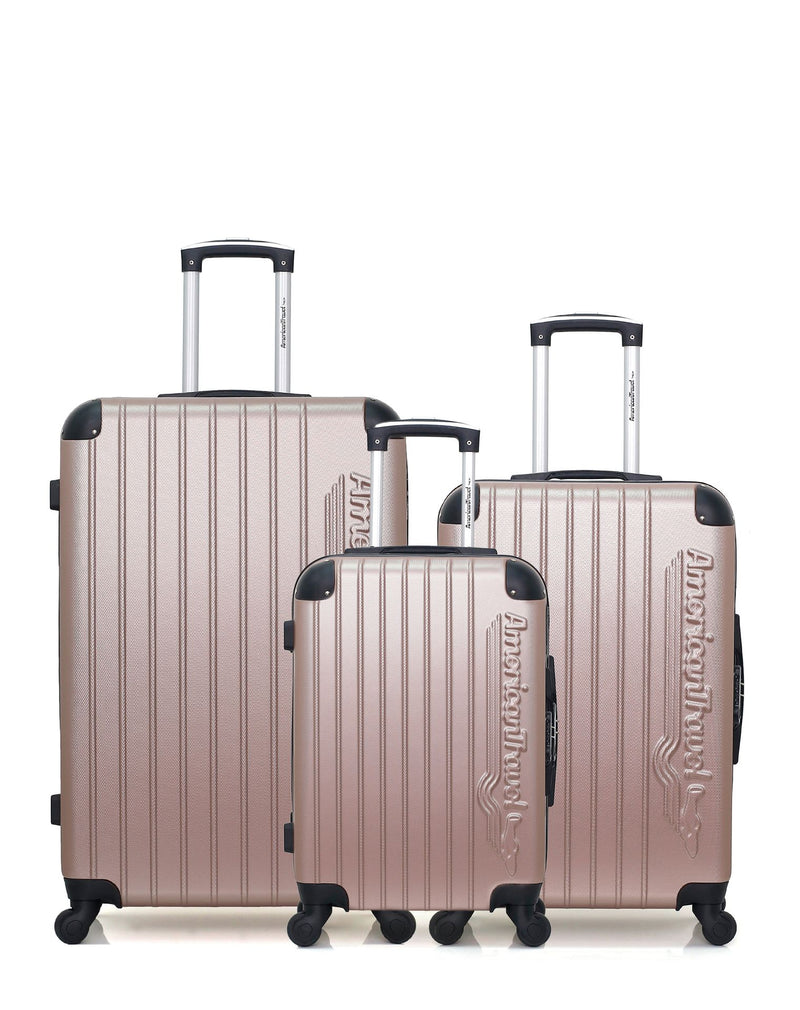 AMERICAN TRAVEL - LOT DE 3 - Valises grand format, weekend et cabine BUDAPEST