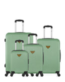 LPB LUGGAGE AGATA - 4-teiliges Gepäckset aus ABS (großes Format, mittleres Format, Handgepäck S und Handgepäck XXS)