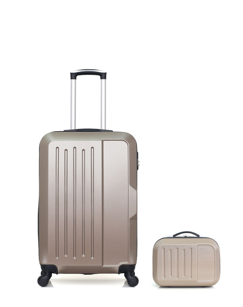 HERO – 2er-Pack – Mittelgroßer Koffer und Kosmetikkoffer VESUVIO