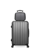 BLUESTAR – 2er-Pack: Mittelgroßer Koffer und Kosmetikkoffer NAPOLI