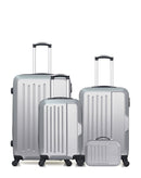 HERO – 4er-Pack – Großer Koffer, mittelgroßer Koffer, Handgepäck und Kosmetikkoffer VESUVIO