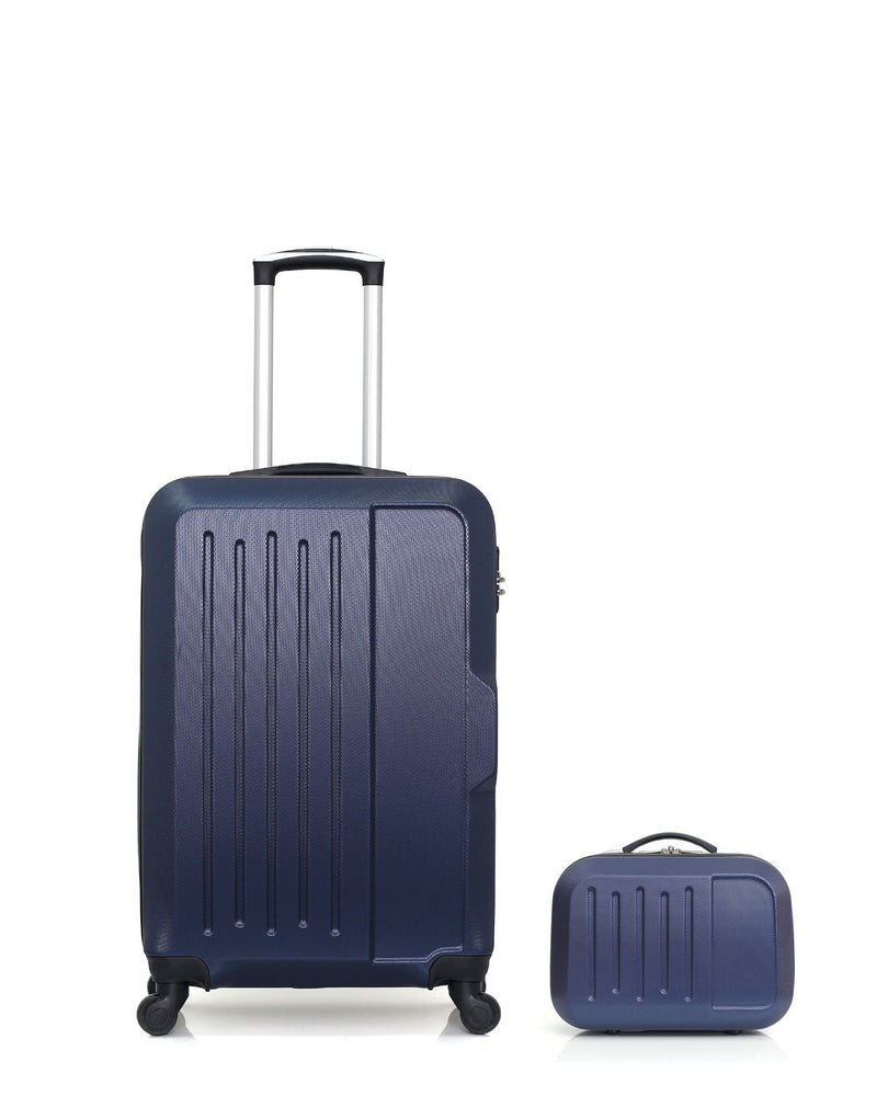 HERO – 2er-Pack – Mittelgroßer Koffer und Kosmetikkoffer VESUVIO