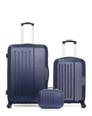 HERO - 3er-Pack - Großer Koffer, Handgepäck und Kosmetikkoffer VESUVIO