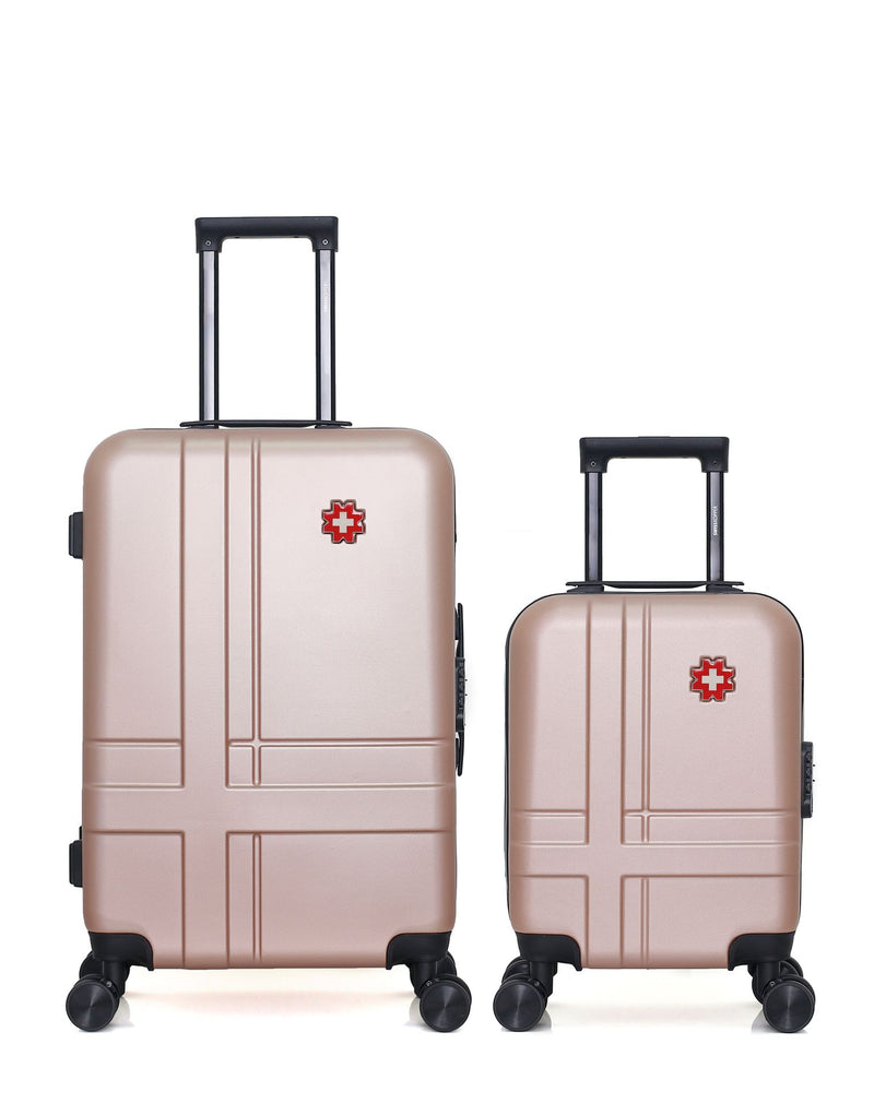 SWISS KOPPER – 2er-Pack – Mittelgroßer Koffer und Handgepäck XXS USTER