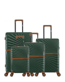 4er-Pack Hartschalenkoffer: Großer Koffer, mittelgroßer Koffer, Handgepäck und Handgepäck XS OAKLAND