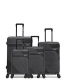 4er-Pack Hartschalenkoffer: Großer Koffer, mittelgroßer Koffer, Handgepäck und Handgepäck XS WOHLEN