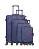 SPIEZ-M - 4-teiliges Hartschalen-Kofferset - Großes Format, Mittleres Format, Handgepäck S und Handgepäck XXS - SWISS KOPPER