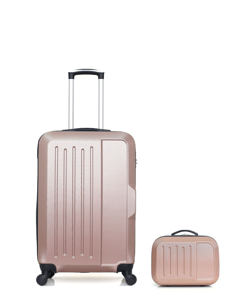 HERO – 2er-Pack – Mittelgroßer Koffer und Kosmetikkoffer VESUVIO