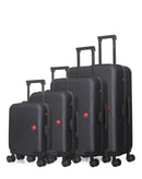 SPIEZ-M - 4-teiliges Hartschalen-Kofferset - Großes Format, Mittleres Format, Handgepäck S und Handgepäck XXS - SWISS KOPPER