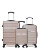 3er-Pack: Mittelgroßer Koffer, Handgepäck und Handgepäck XXS MEMPHIS