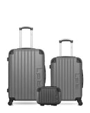 LPB LUGGAGE HAMBOURG - 3-teiliges Gepäckset aus ABS (mittleres Format, Handgepäck S und Beautycase)