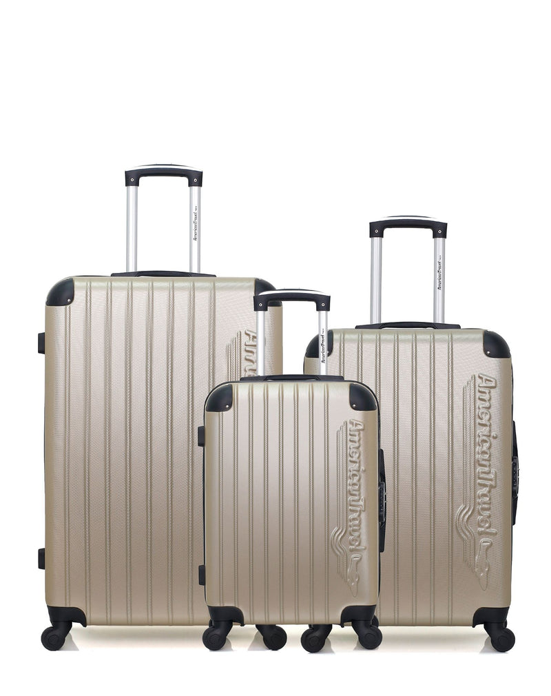 AMERICAN TRAVEL - LOT DE 3 - Valises grand format, weekend et cabine BUDAPEST