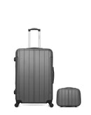 BLUESTAR – 2er-Pack – Großer Koffer und Kosmetikkoffer NAPOLI