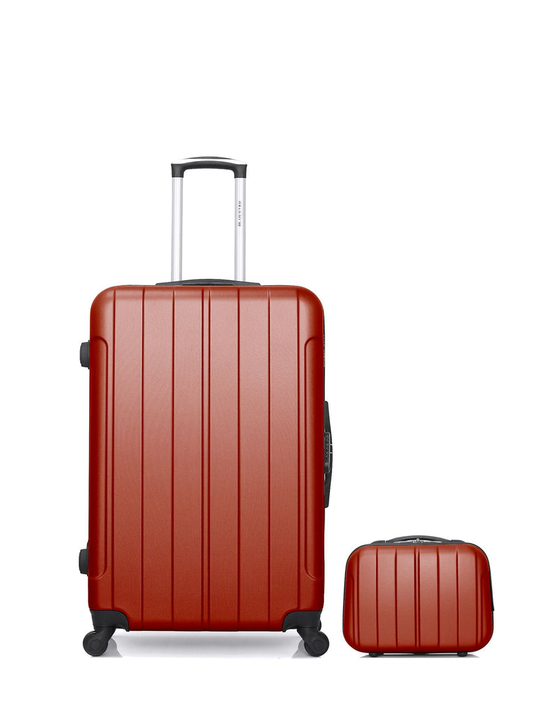 BLUESTAR – 2er-Pack – Großer Koffer und Kosmetikkoffer NAPOLI