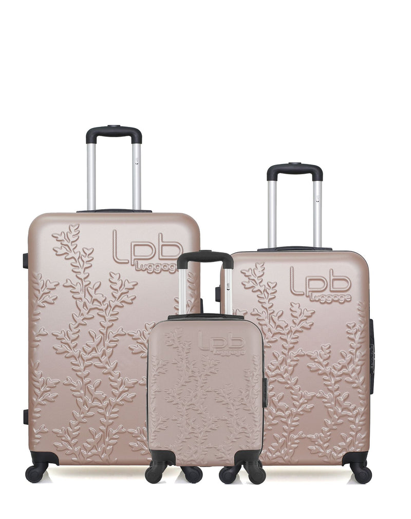 LPB LUGGAGE – 3er-Pack – Großer Koffer, mittelgroßer Koffer und Handgepäck XXS NAIS