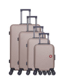 SPIEZ-M - 4-teiliges Hartschalen-Kofferset - Großes Format, Mittleres Format, Handgepäck S und Handgepäck XXS - SWISS KOPPER