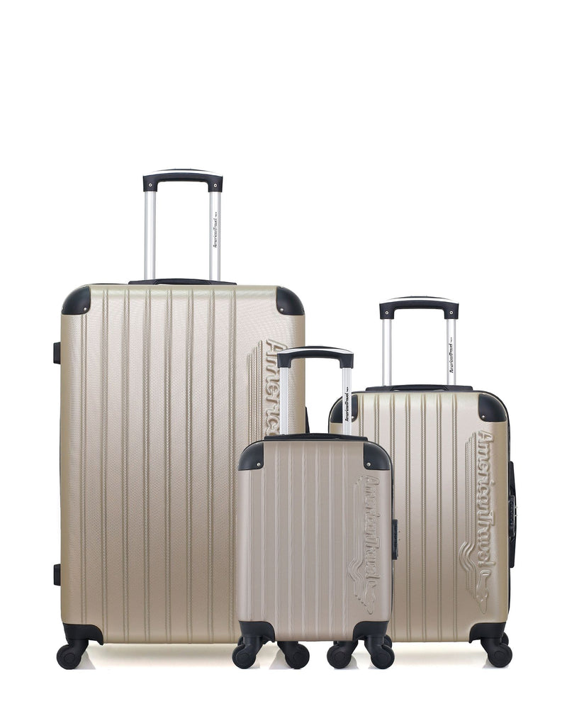 AMERICAN TRAVEL - LOT DE 3 - Valises grand format, cabine et cabine XXS BUDAPEST