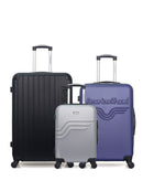 AMERICAN TRAVEL – 3er-Pack – Großer Koffer BUDAPEST, mittelgroßer Koffer CHELSEA und Handgepäck QUEENS