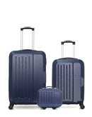 HERO - 3er-Pack – Mittelgroßer Koffer, Handgepäck und Kosmetikkoffer VESUVIO