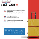 3er-Pack Hartschalenkoffer: Mittelgroßer Koffer, Handgepäck und Handgepäck XS OAKLAND