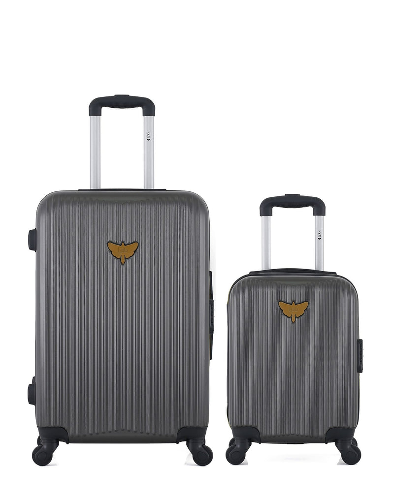 LPB LUGGAGE – 2er-Pack – Mittelgroßer Koffer und Handgepäck XXS AGATA