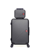 SWISS KOPPER - 2er-Pack: Mittelgroßer Koffer und Kosmetikkoffer SPIEZ